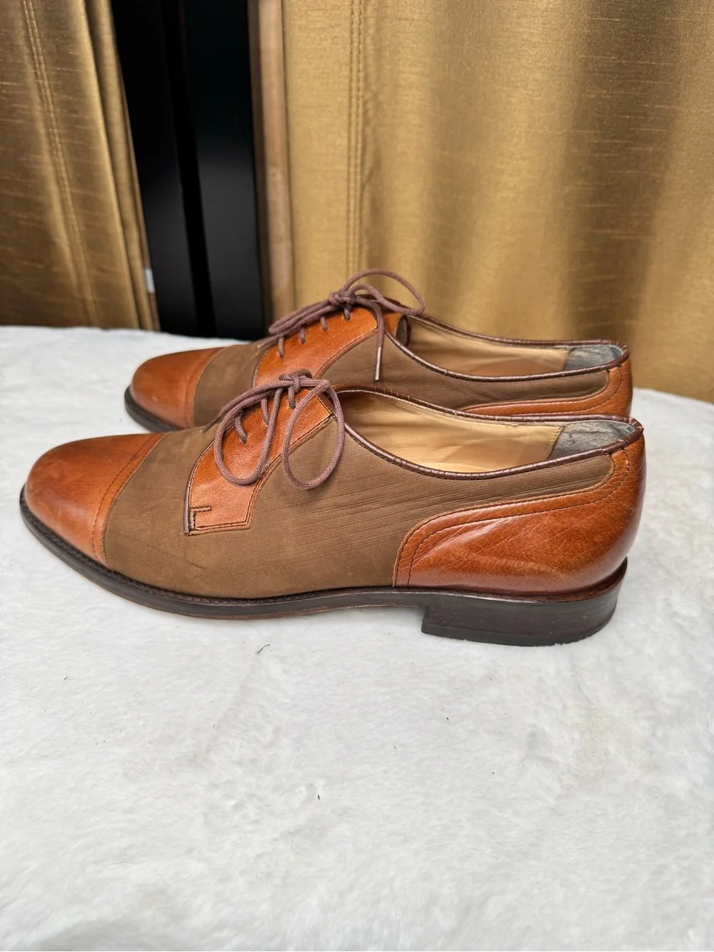 Gallus Fashion Brown Leather Cap Toe Oxford Dress Shoes Men’s US 8 Made Germany